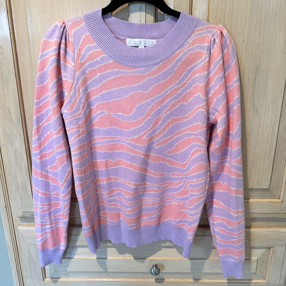 Karlie Lavender and Pink Sweater